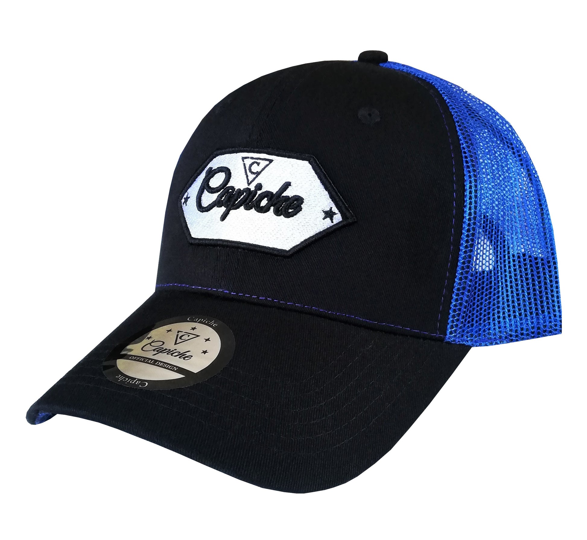 Hidden Lady Trucker Cap - Blue/Black - Capiche Caps Trucker Cap