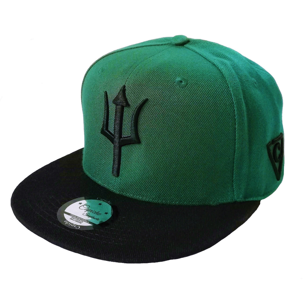 Gorra Zeus Snapback - Verde/Negro - Capiche Caps Black