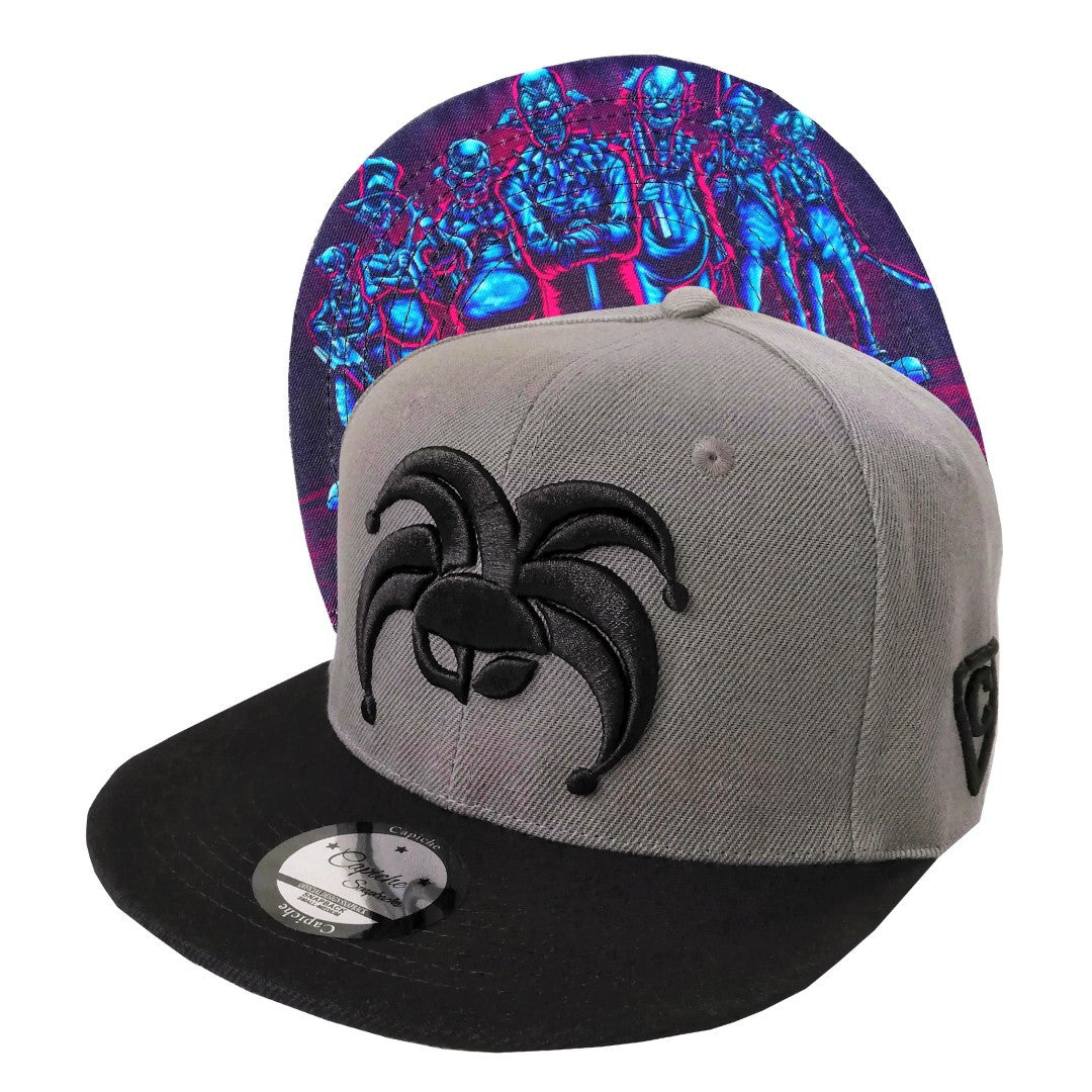 Clown Gang Snapback - Grey/Black - Capiche Caps Clown