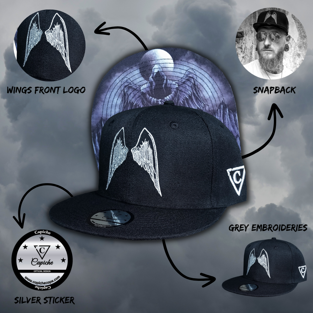 Grim Snapback - Black - Capiche Caps All Products Released