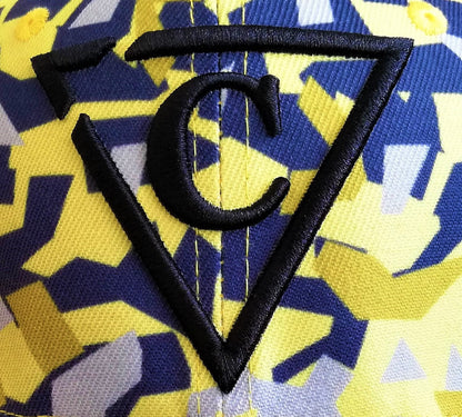 Yellow Polygon Snapback - Capiche Caps Black