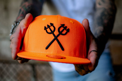 Devil's Gate Snapback - Neon Orange - Capiche Caps Orange