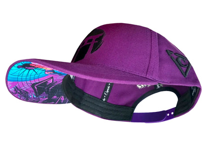 Purple Geisha Curved Cap - Purple - Capiche Caps Purple