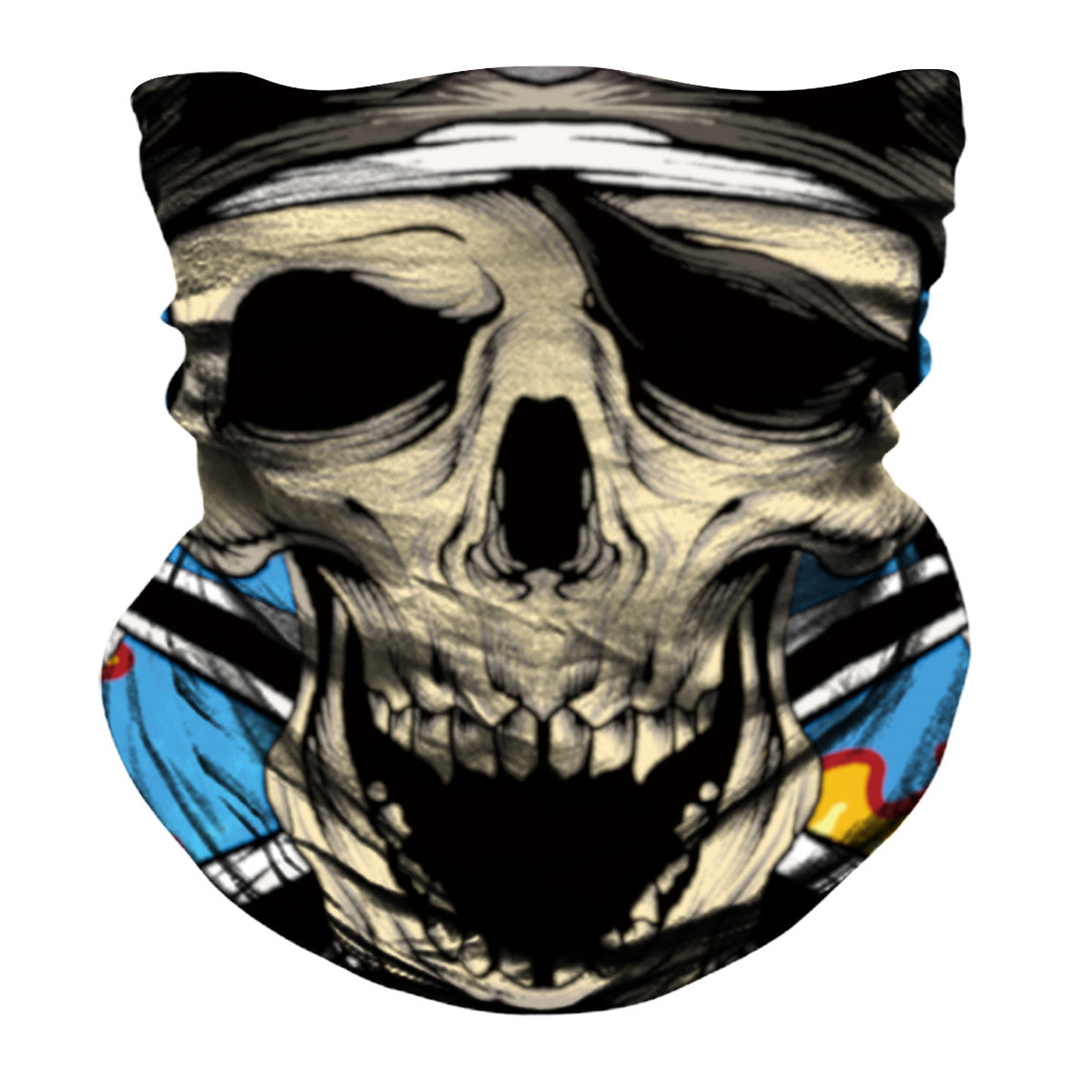 Treasure Map Biker Mask - Blue - Capiche Caps Biker Mask