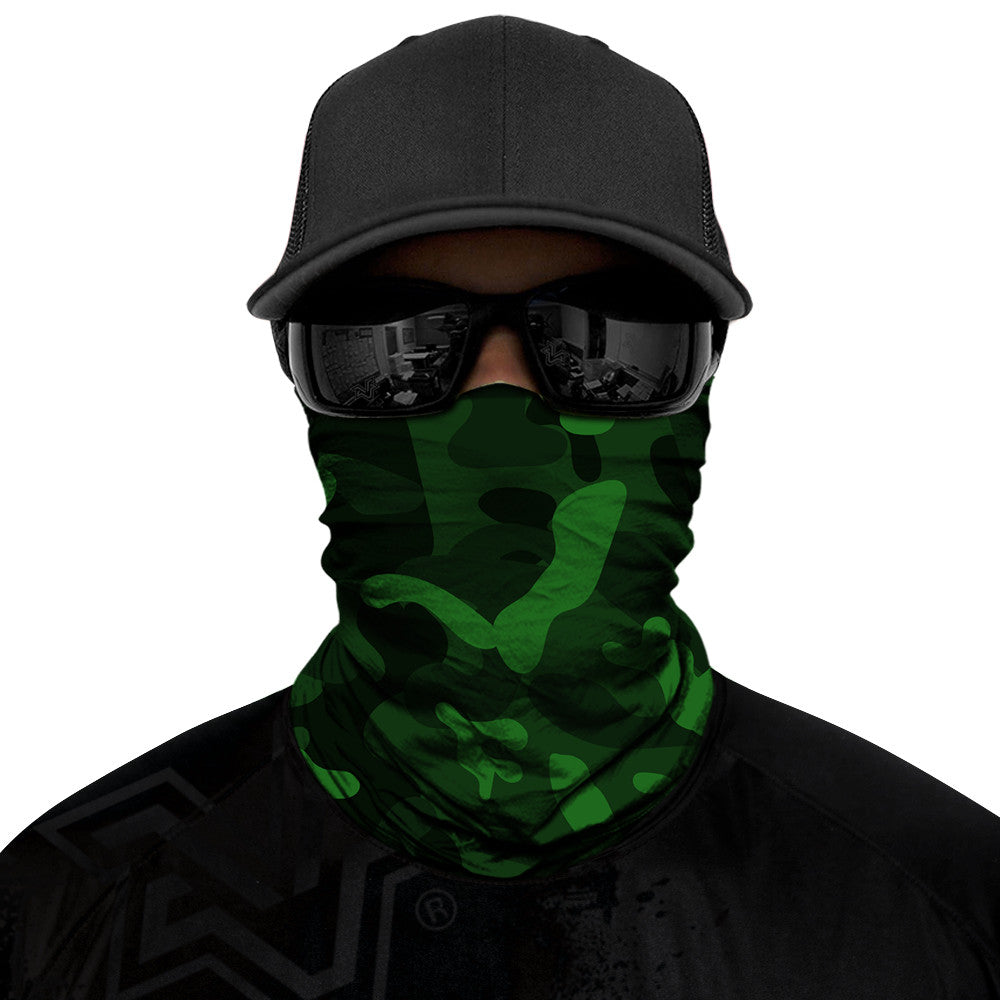 Green Camo Biker Mask - Green - Capiche Caps Biker Mask