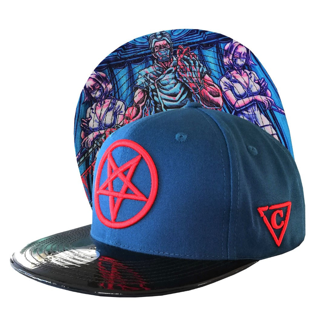 Cursed Doctor Snapback - Blue/Black Metallic - Capiche Caps Snapback