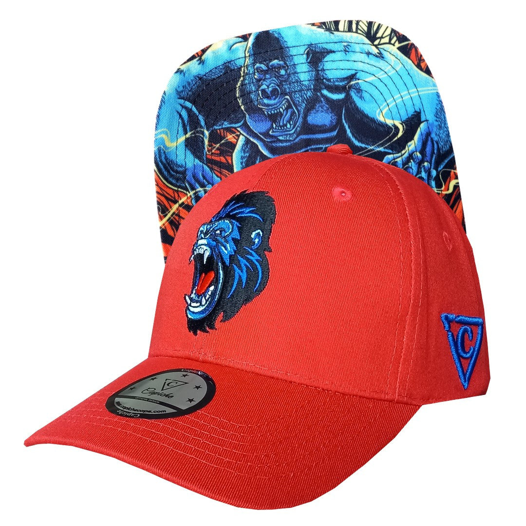 Gorilla Curved Baseball Cap - Orange - Capiche Caps All Products Released