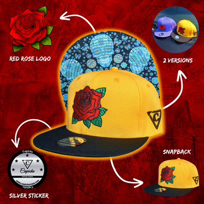 Day Of The Dead 2 Snapback - Yellow - Capiche Caps Snapback