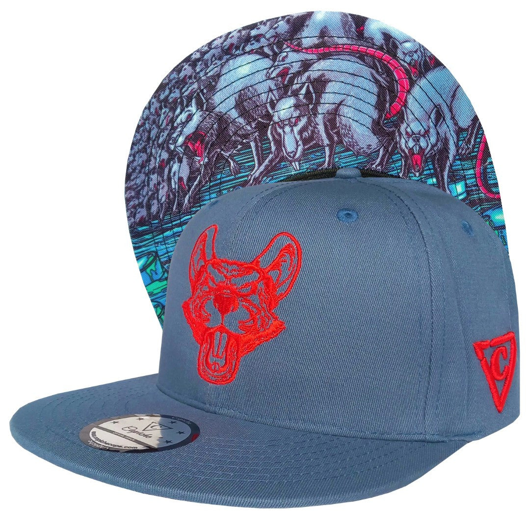 Rats Snapback - Grey/Red - Capiche Caps Snapback