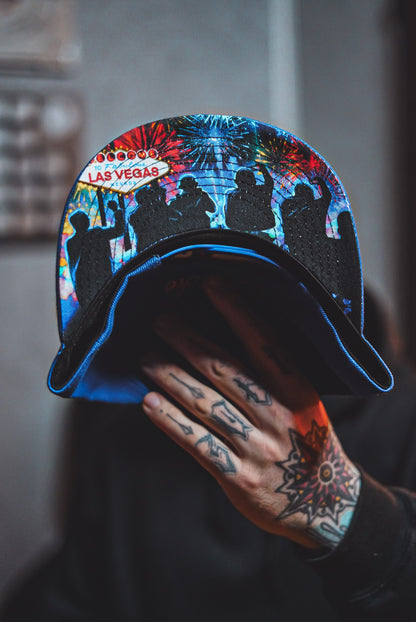 Fireworks Snapback - Blue - Capiche Caps Casino