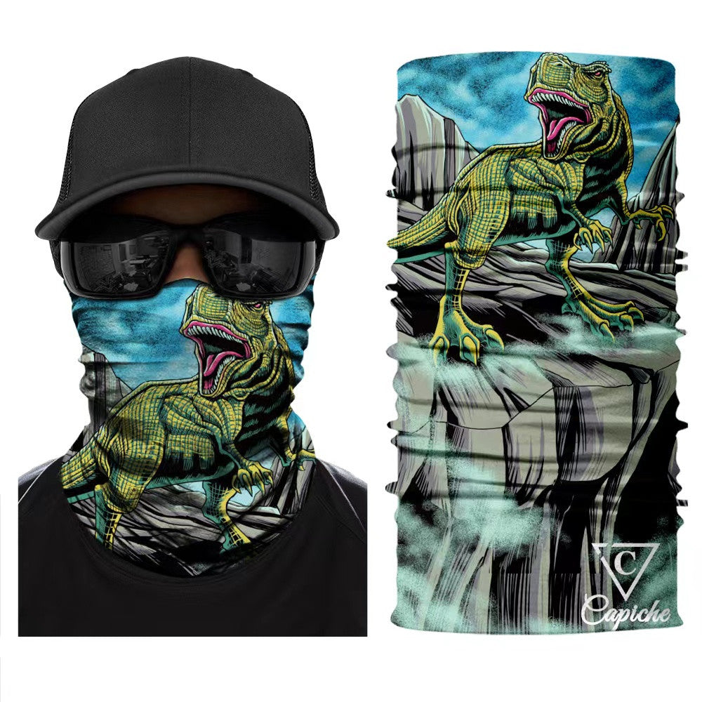 T-Rex Biker Mask - Green - Capiche Caps Biker Mask