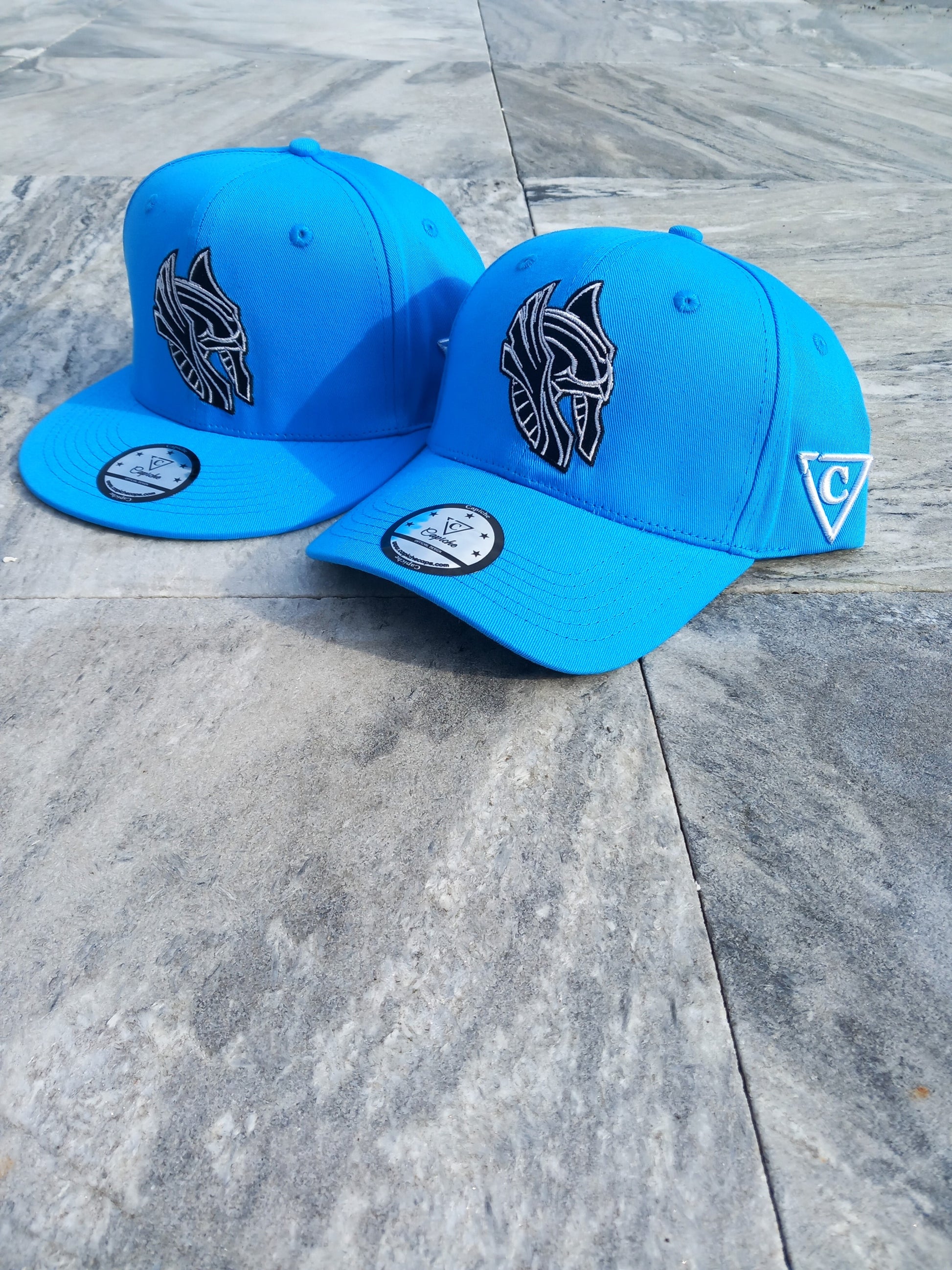 Njord Curved Baseball Cap - Blue - Capiche Caps Norse Mythology