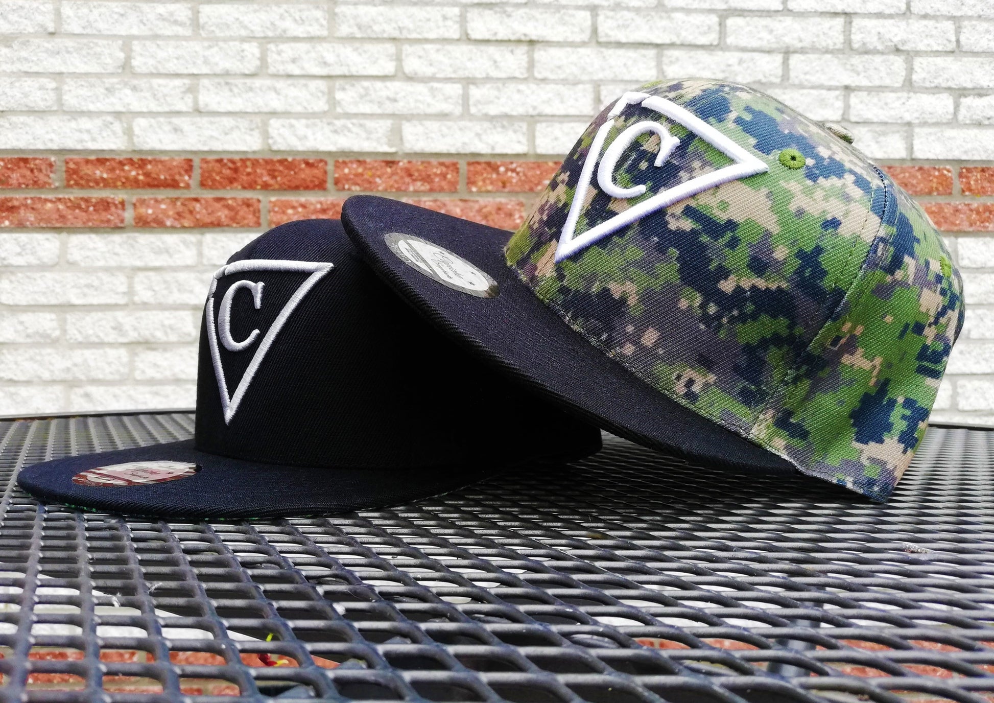 USA Pixel Snapback - Green/Black - Capiche Caps Black