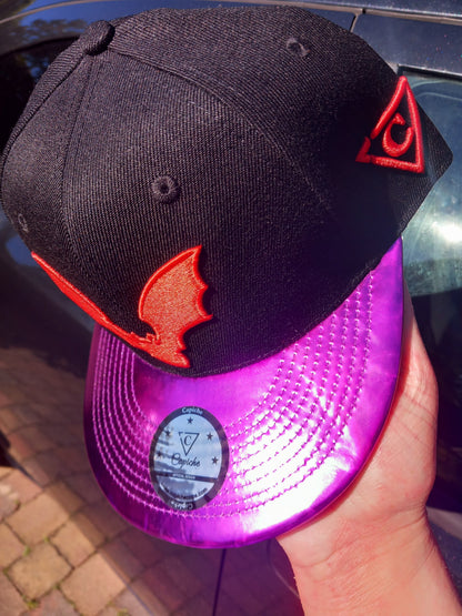 Vampire Snapback - Black/Purple Metallic - Capiche Caps Purple