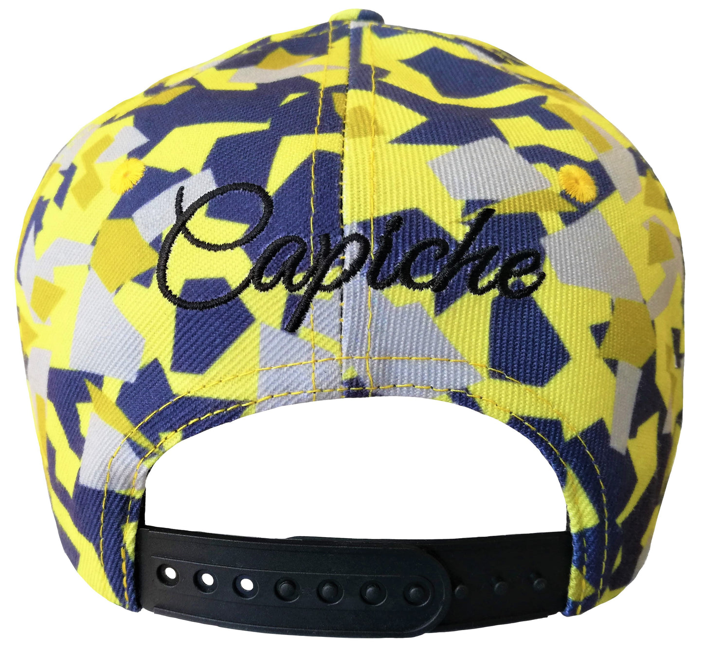 Yellow Polygon Snapback - Capiche Caps Black