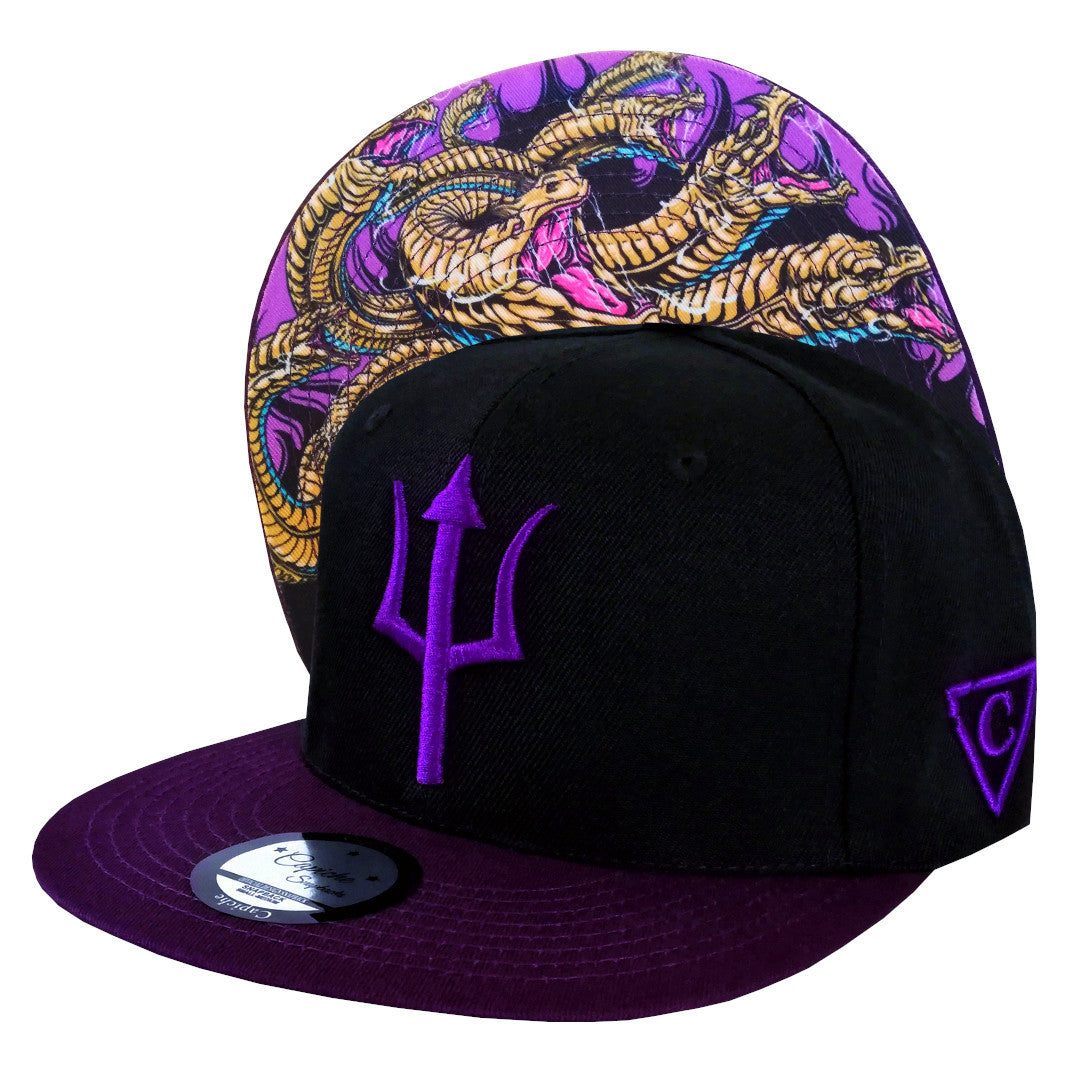 Hydra Snapback - Black/Purple - Capiche Caps Best Sellers