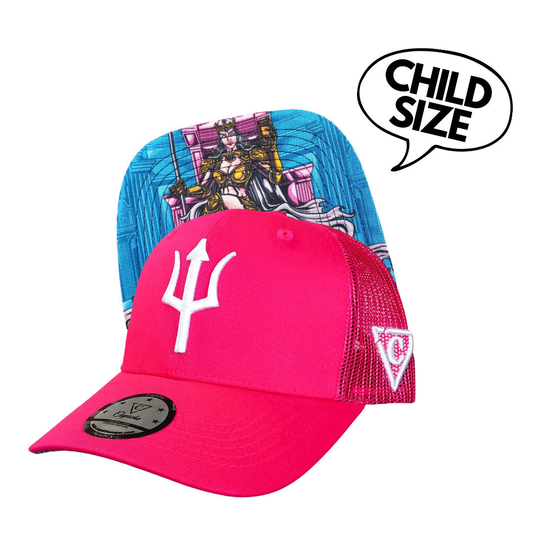 Hera Trucker Cap Child Size - Pink - Capiche Caps Children