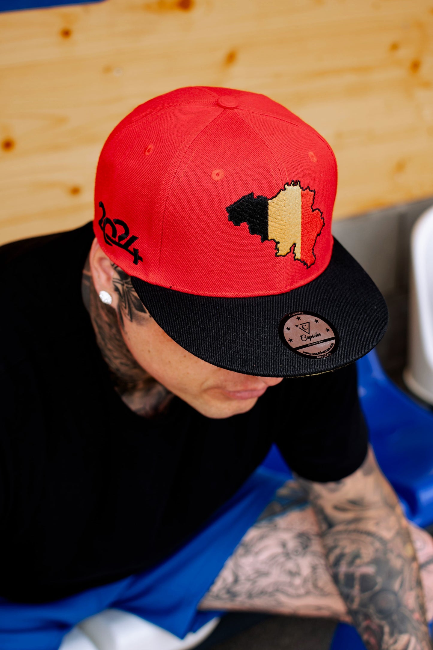 Football Championship Snapback - Belgium '24 - Capiche Caps Black