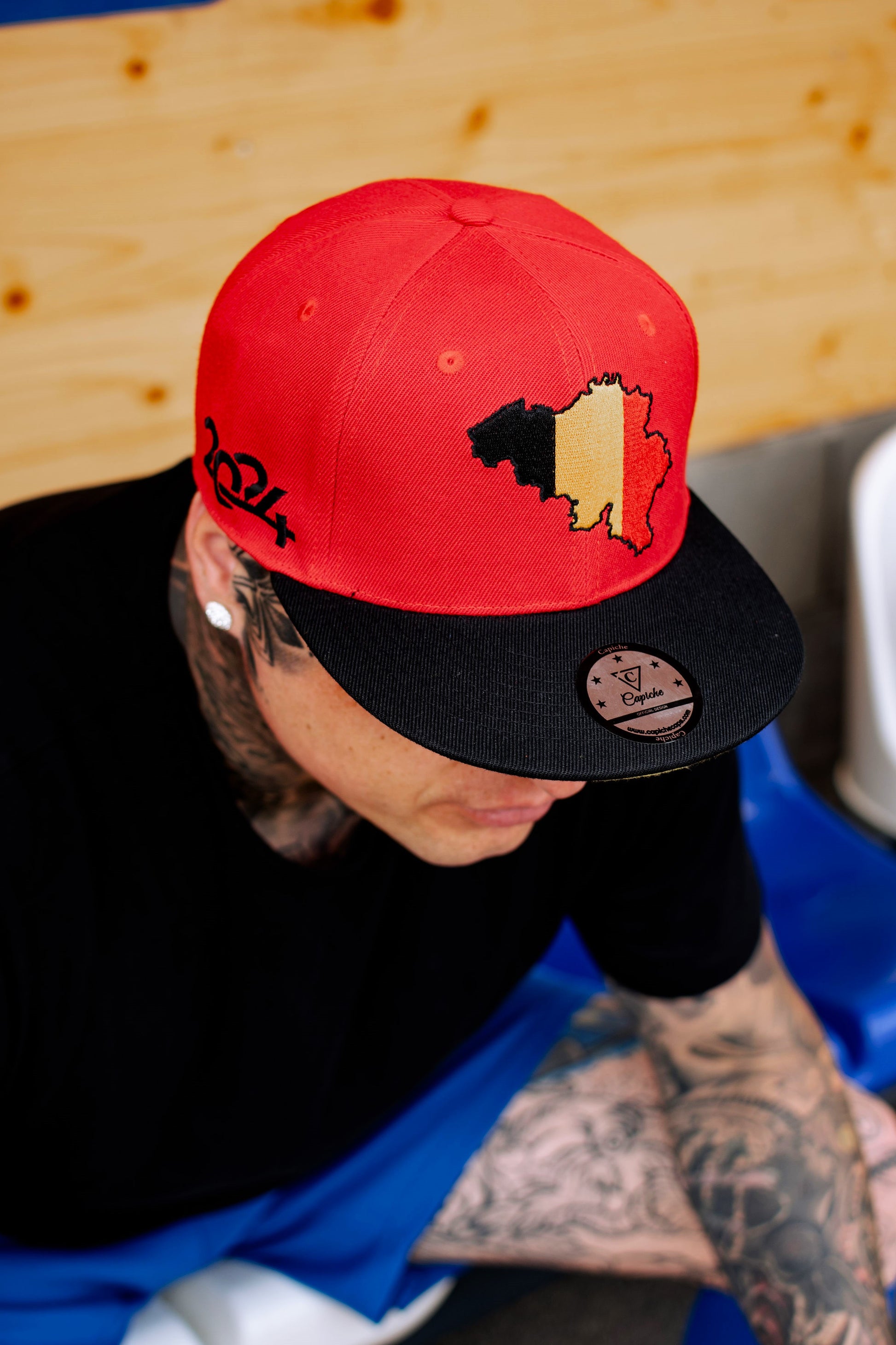 Football Championship Snapback - Belgium '24 - Capiche Caps Black