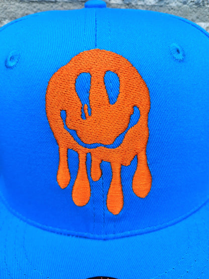 Smiley Gang Snapback - Blue/Orange - Capiche Caps Orange