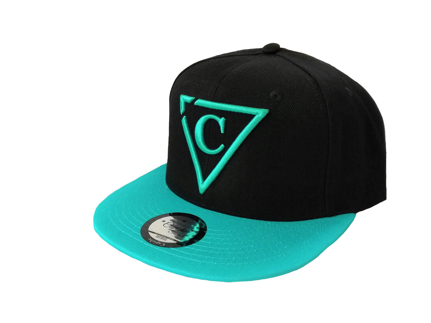 Animix Snapback - Black/Aqua - Capiche Caps Black