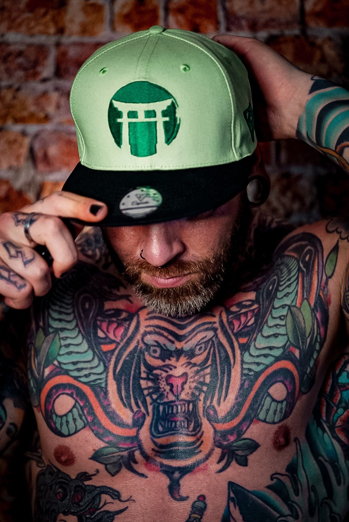 Green Samurai Snapback - COLOR-CHANGING - Capiche Caps Color-Changing