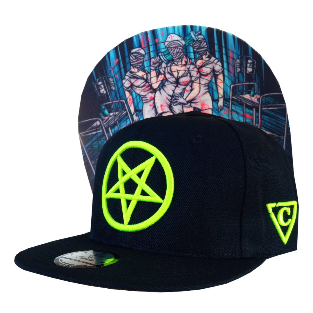 Cursed Nurse Snapback - Black - Capiche Caps Black