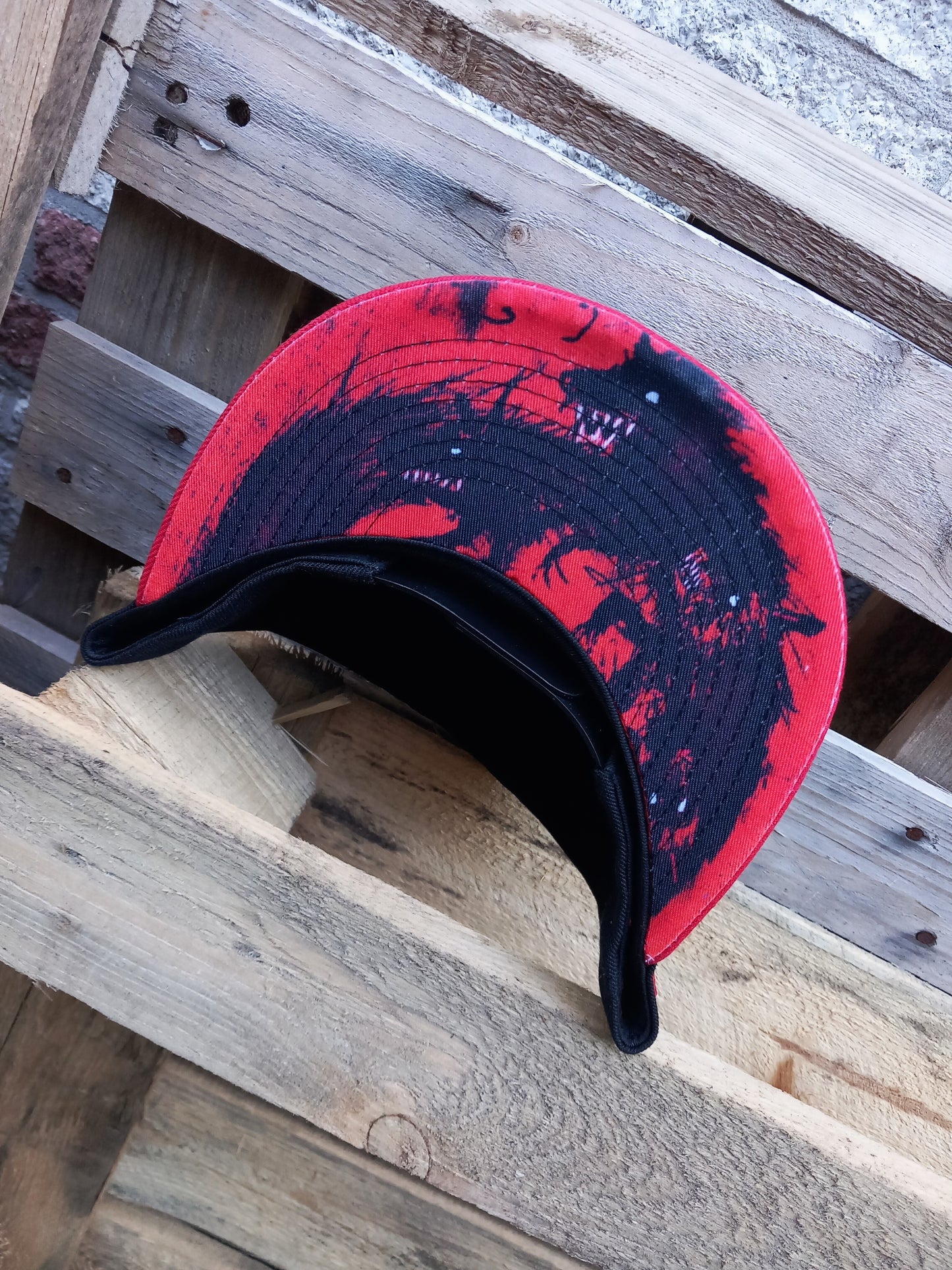 James Hutton x Capiche Collab Snapback - Black/Red - Capiche Caps Black