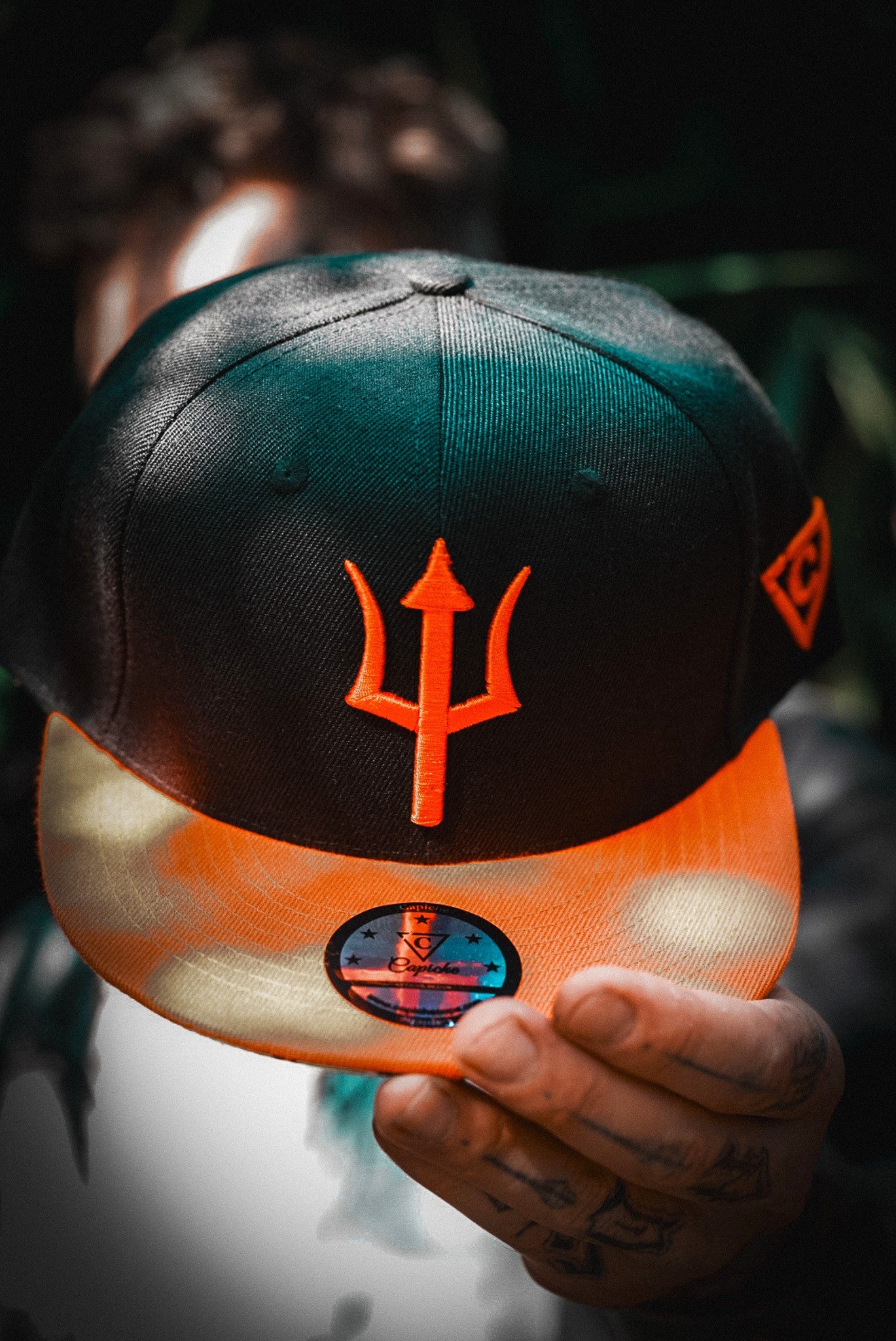 Aethon Snapback - Black/Orange - Capiche Caps Black