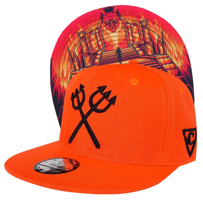 Devil's Gate Snapback - Neon Orange - Capiche Caps Orange