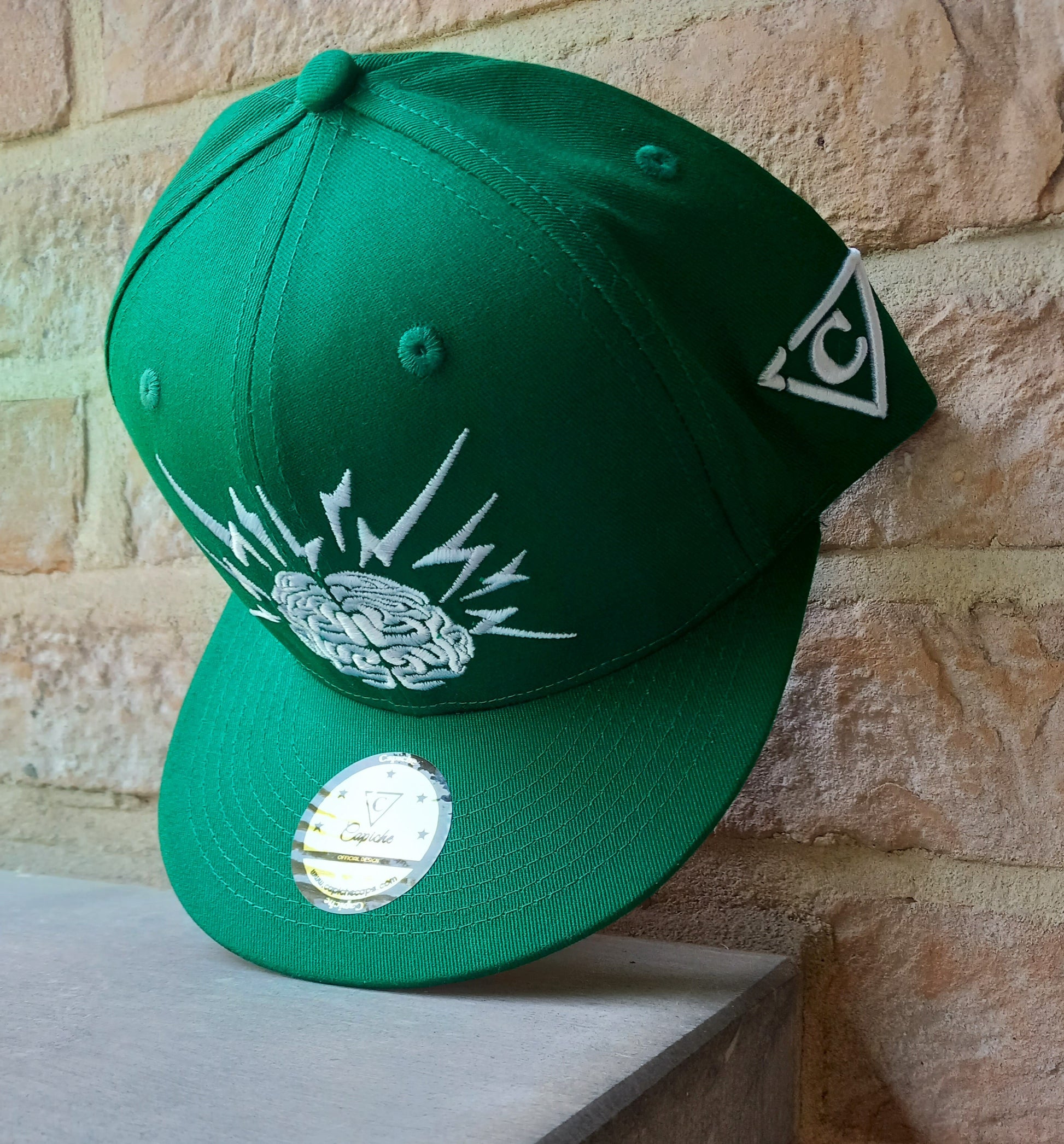 Einstein Snapback - Green - Capiche Caps Mastermind