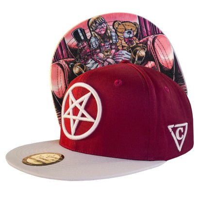 Cursed Dolls Snapback - Red/Light Beige - Capiche Caps Snapback