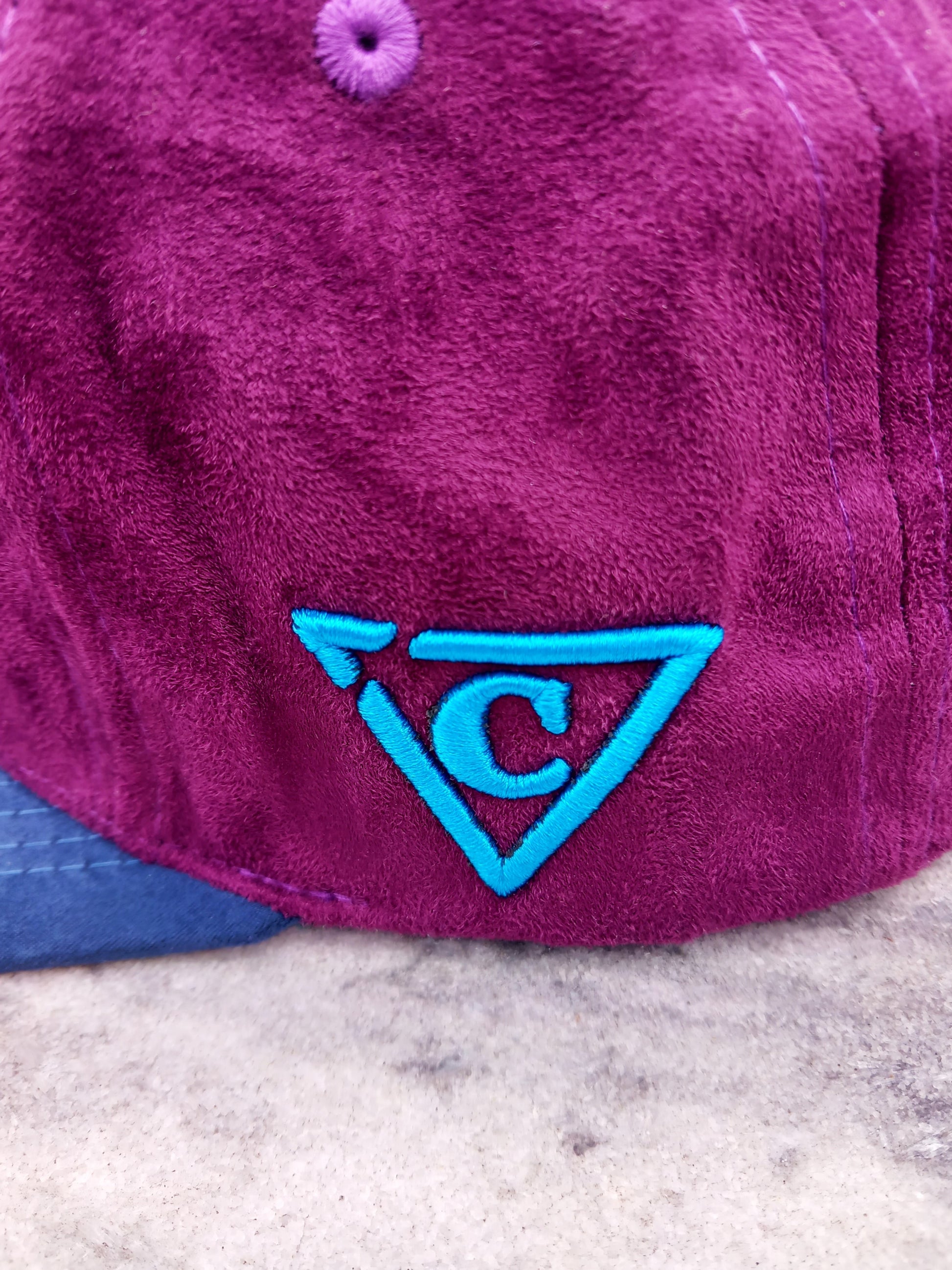 Cursed Family Snapback - Purple/Blue Suede - Capiche Caps Purple