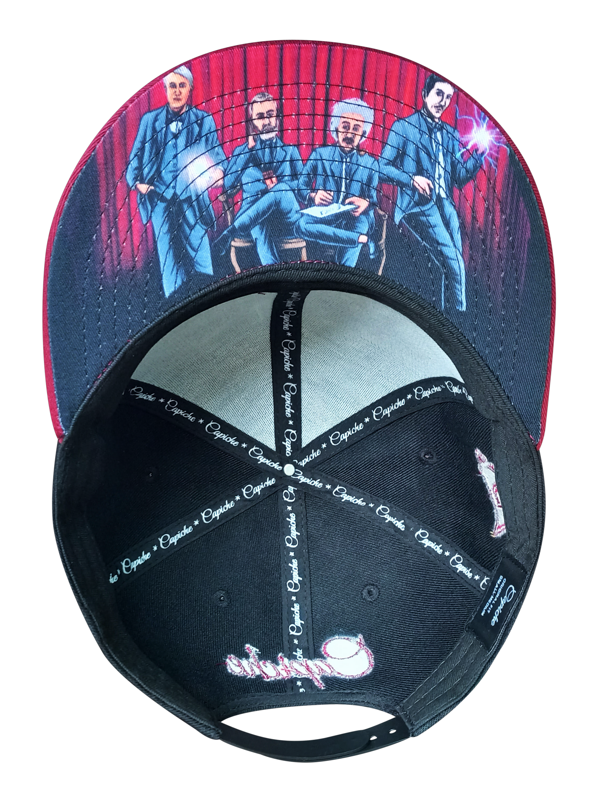 Masterminds Snapback - Black/Dark Red - Capiche Caps Mastermind