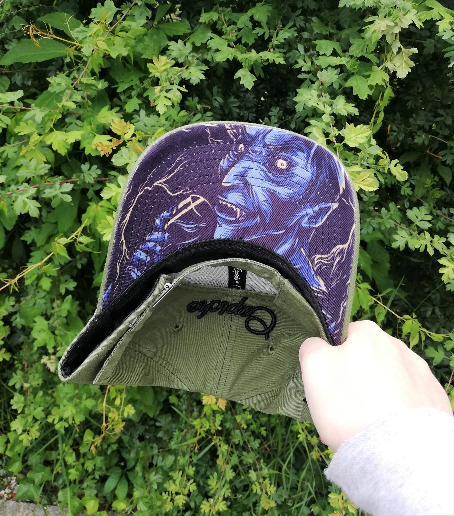 Lucifer Curved Baseball Cap - Green - Capiche Caps Curved Cap