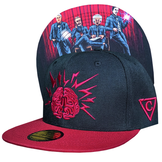 Masterminds Snapback - Black/Dark Red - Capiche Caps Mastermind