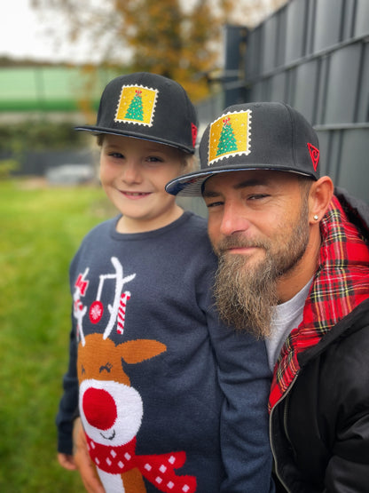 DAD&CHILD Set Christmas Creature - Black - Capiche Caps Black