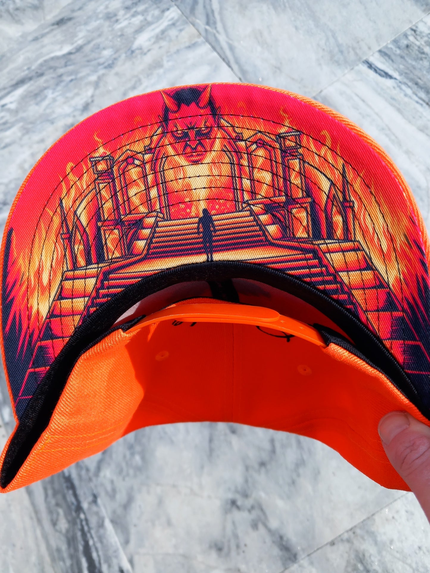 Devil's Gate Snapback - Neon Orange - Capiche Caps Orange