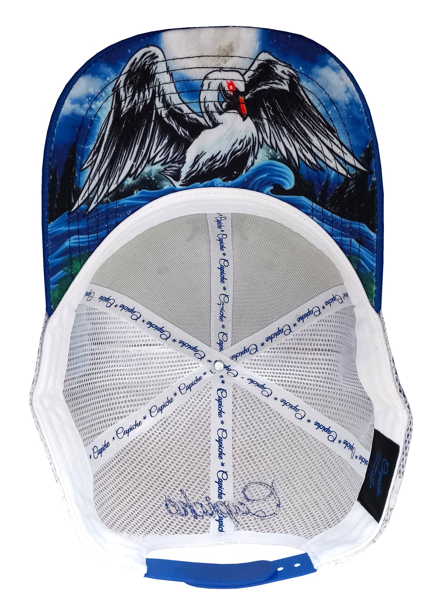 Cycnus Trucker Cap - White/Blue - Capiche Caps All Products Released