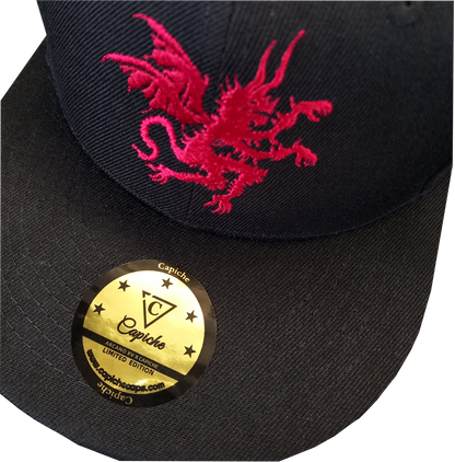 Arcano XV x Capiche Collab Snapback - Black/Red - Capiche Caps Black