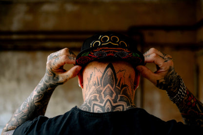 Enno_Ink x Capiche Collab Snapback - Knockout - Capiche Caps Black