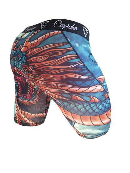 Chinese Dragon Long Mens Underwear - Green - Capiche Caps Underwear