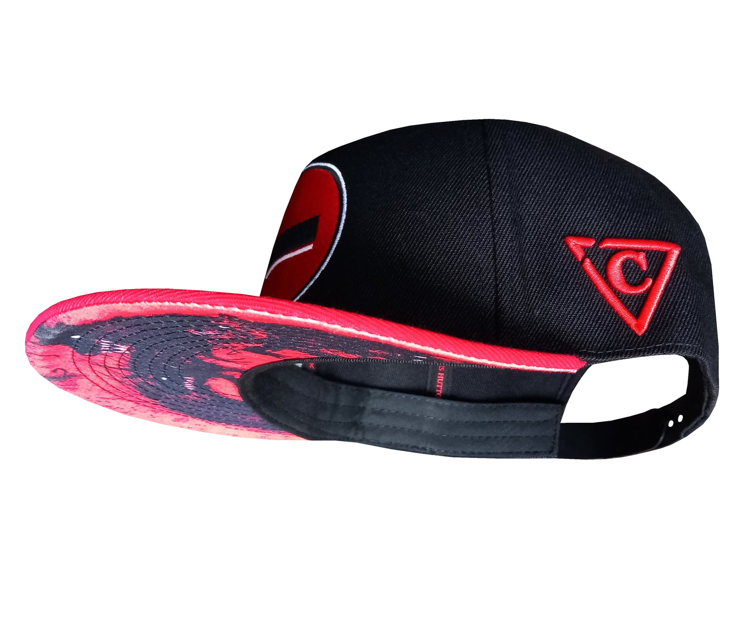 James Hutton x Capiche Collab Snapback - Black/Red - Capiche Caps Black