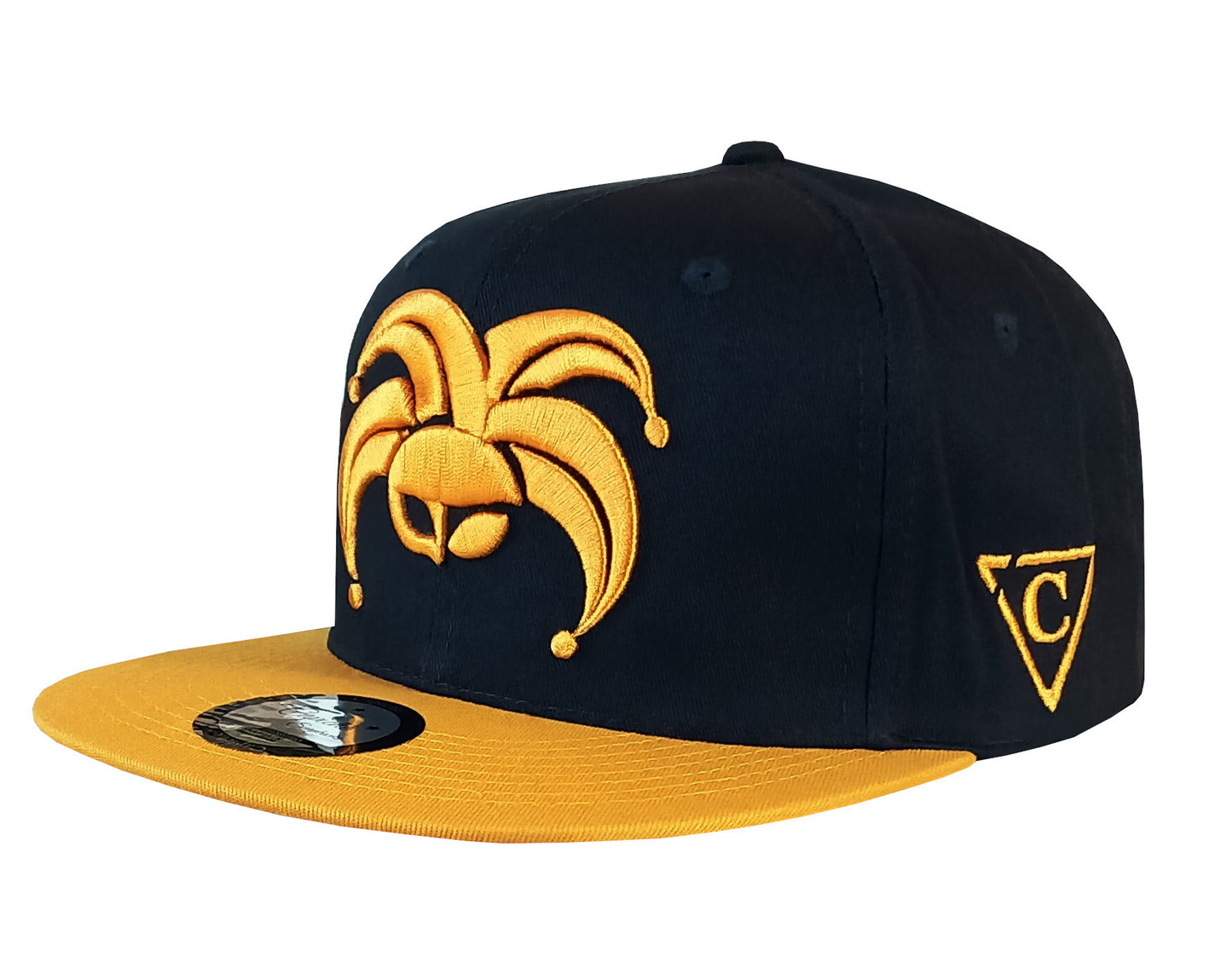 King Clown Snapback - Deep Blue/Yellow - Capiche Caps Clown