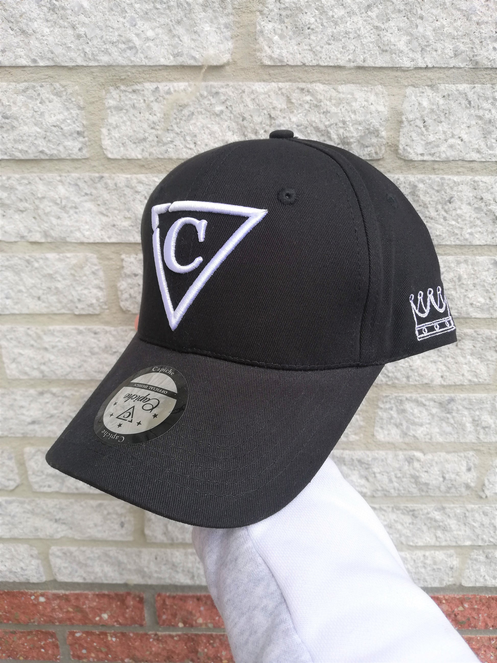 Mighty Lion Curved Baseball Cap - Black - Capiche Caps Curved Cap