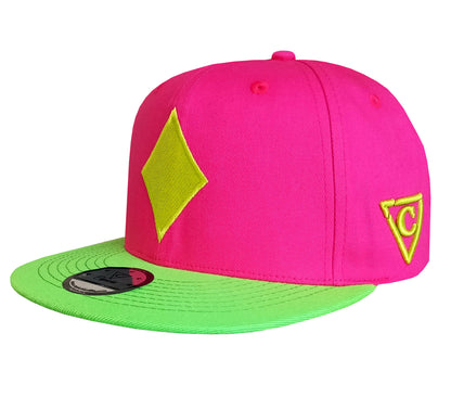 Jackpot Snapback - Neon Green/Neon Pink - Capiche Caps Casino