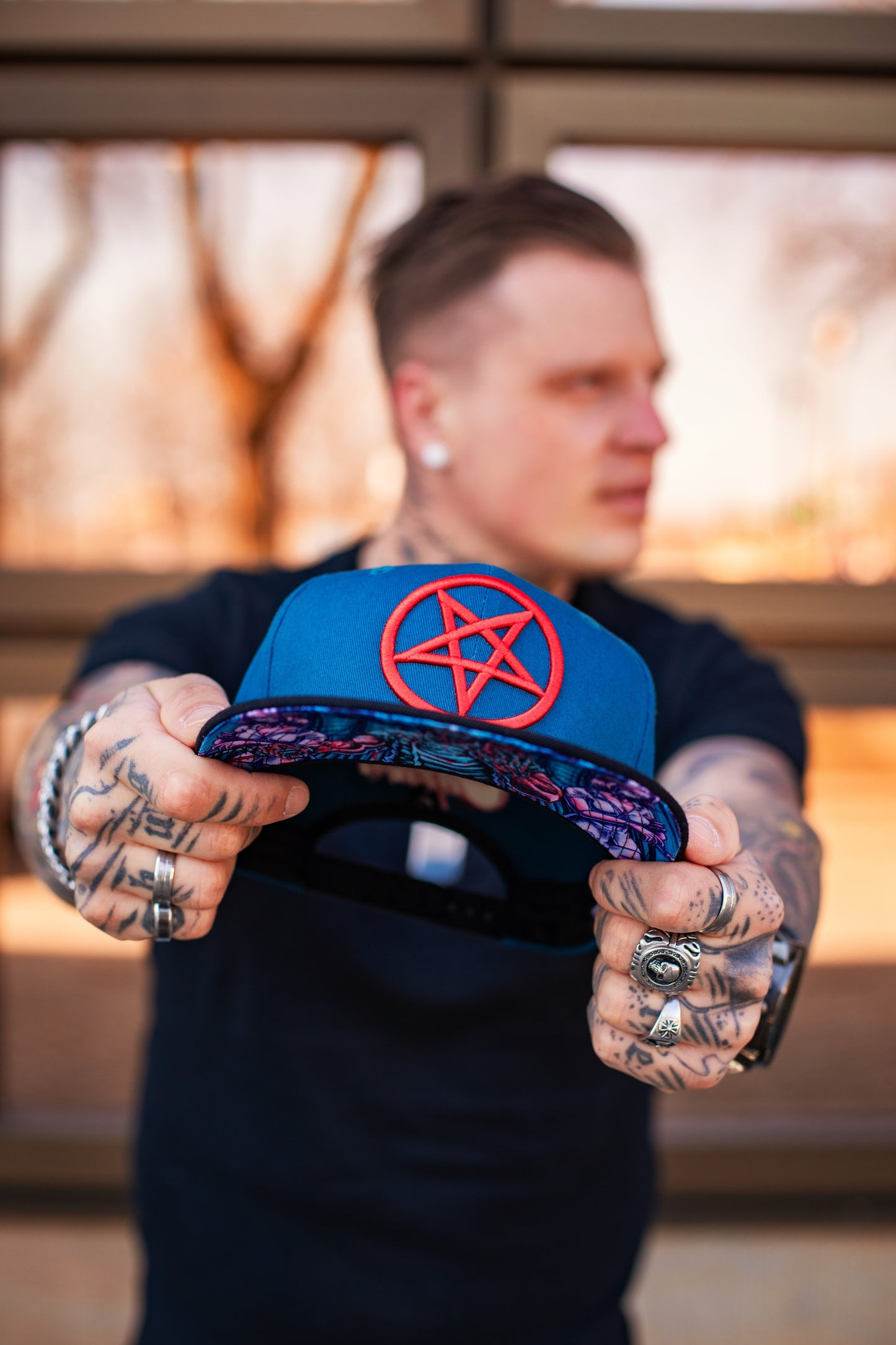 Cursed Doctor Snapback - Blue/Black Metallic - Capiche Caps Snapback