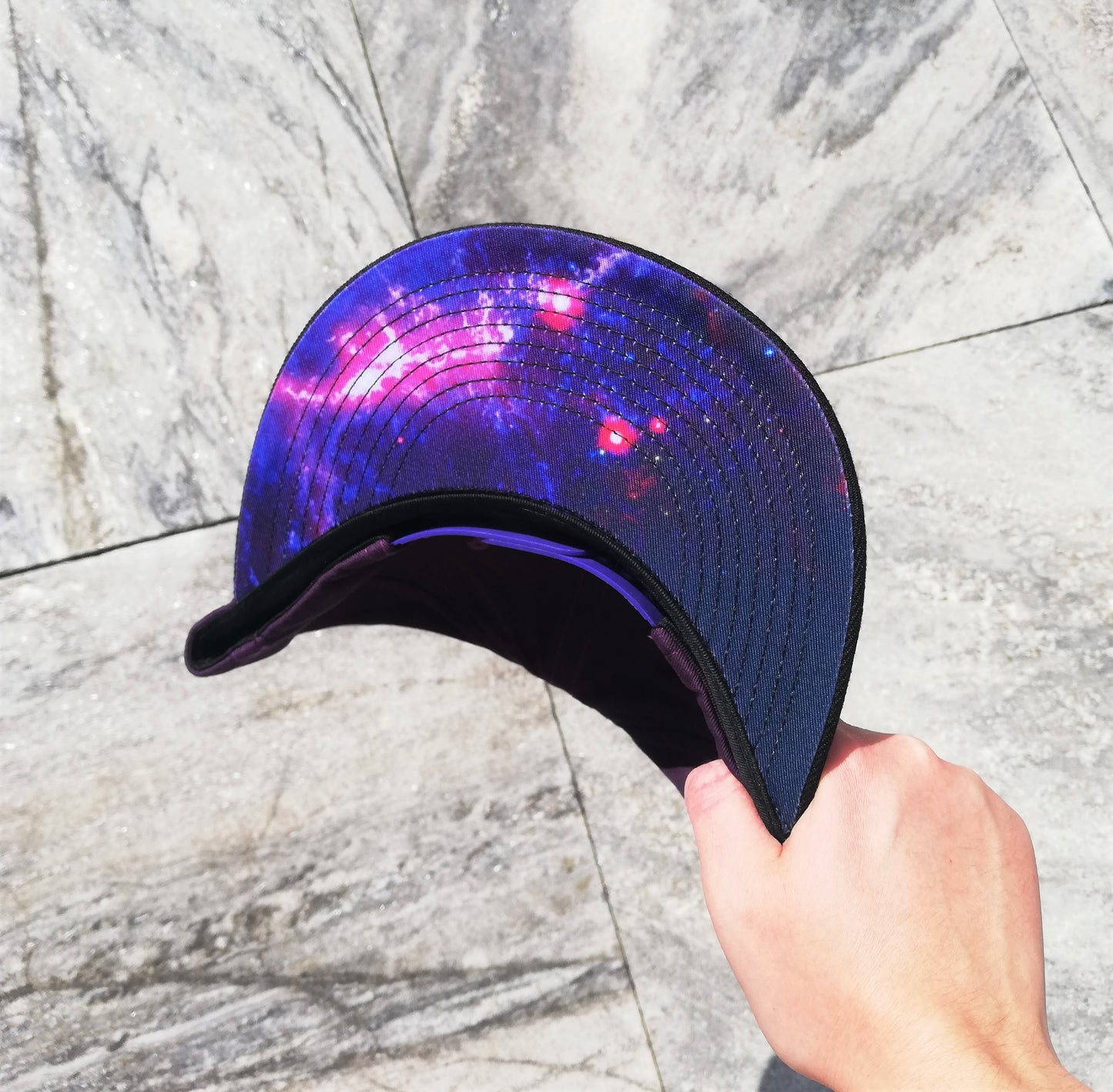 Purple Galaxy Snapback - Capiche Caps Galaxy