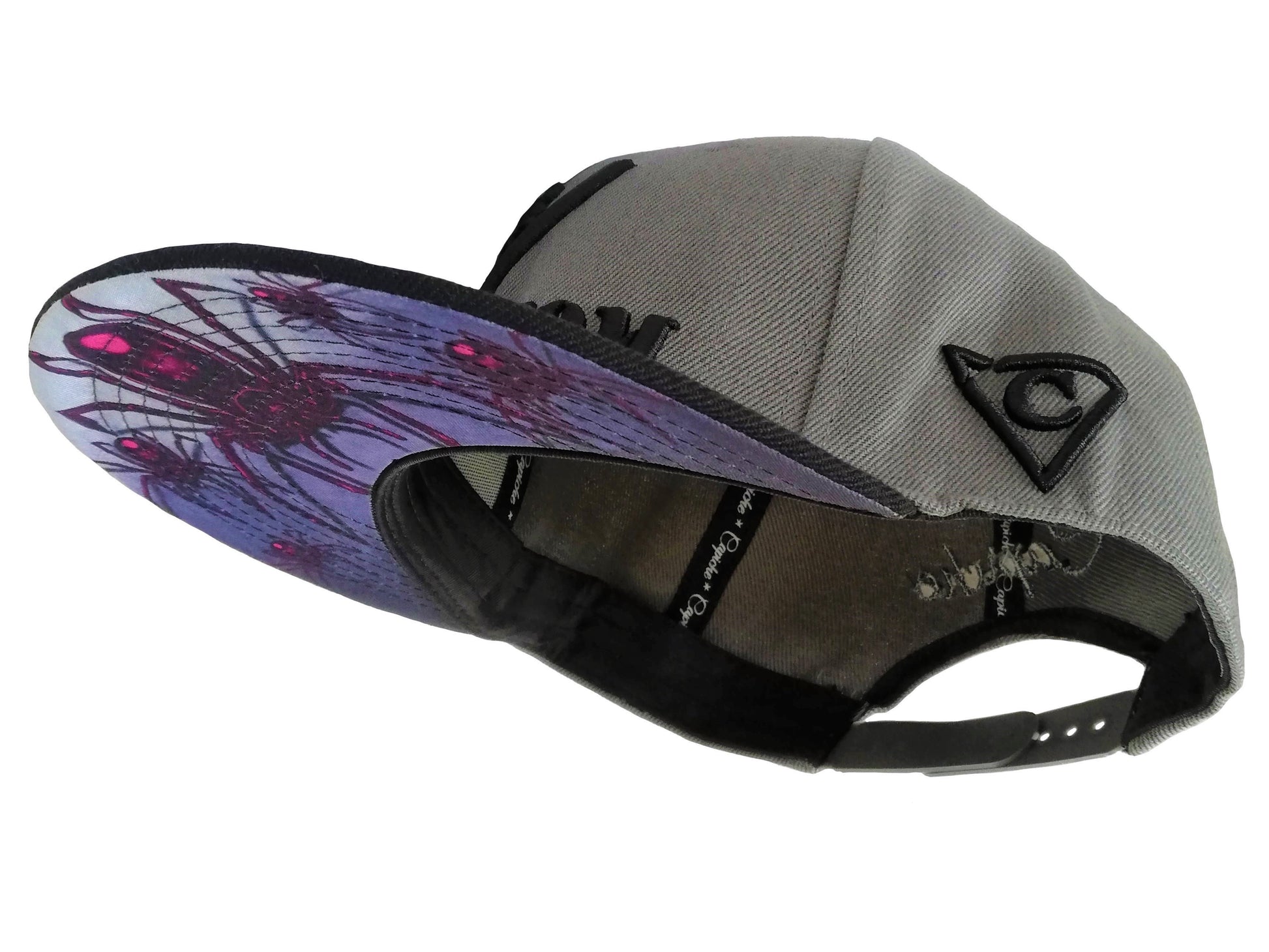 Black Widow Snapback - Grey/Black - Capiche Caps Black