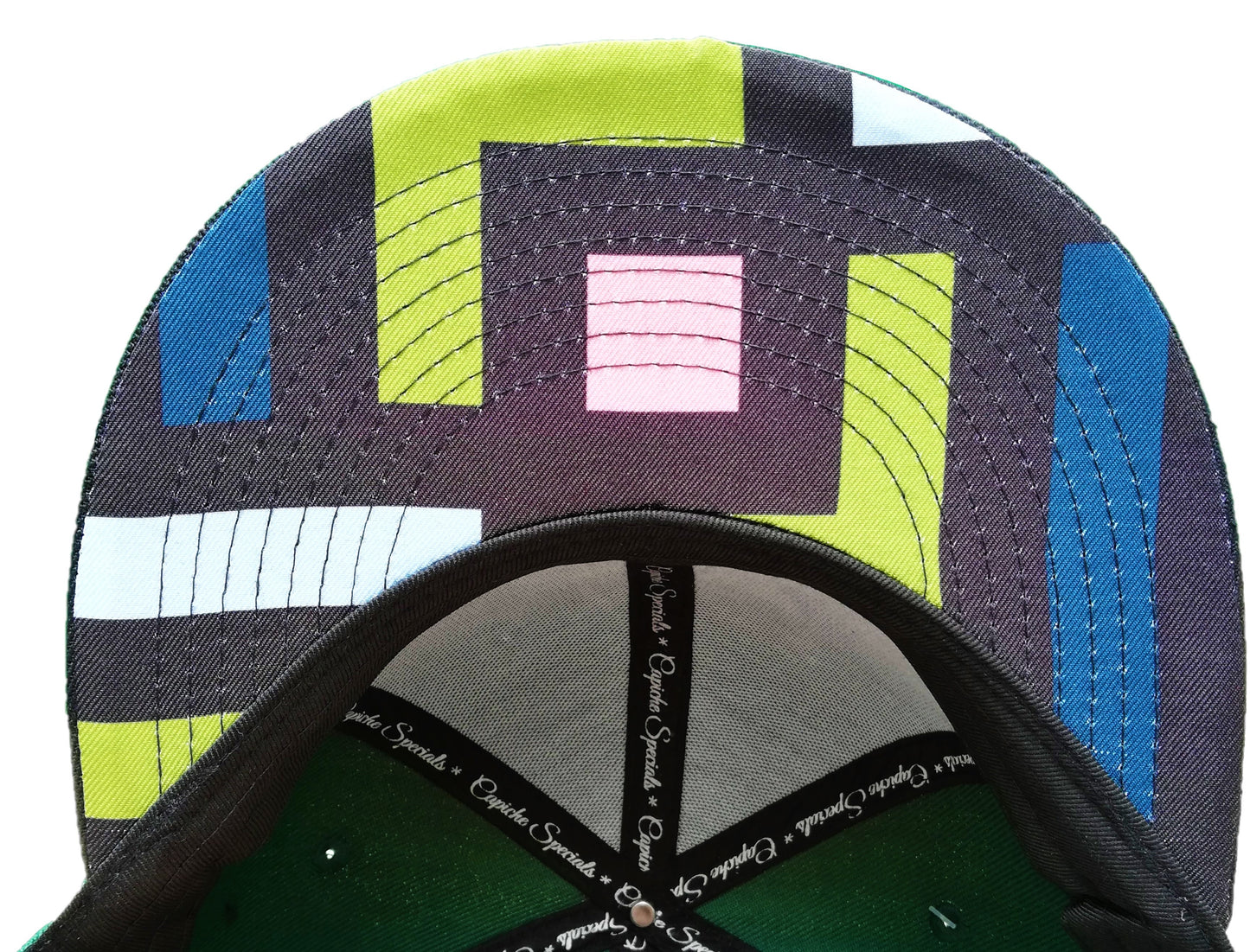 The Square Snapback - Green/Black - Capiche Caps Black